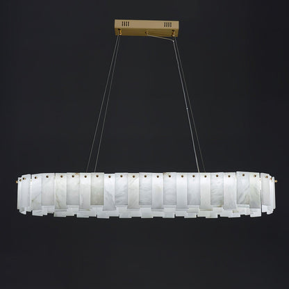 Celestial Alabaster Round Electrolier Chandelier