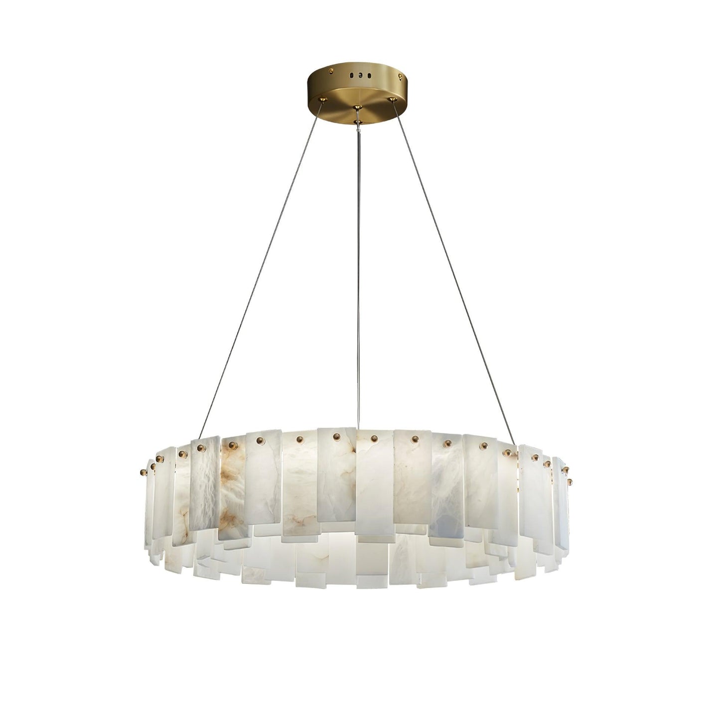 Celestial Alabaster Round Electrolier Chandelier