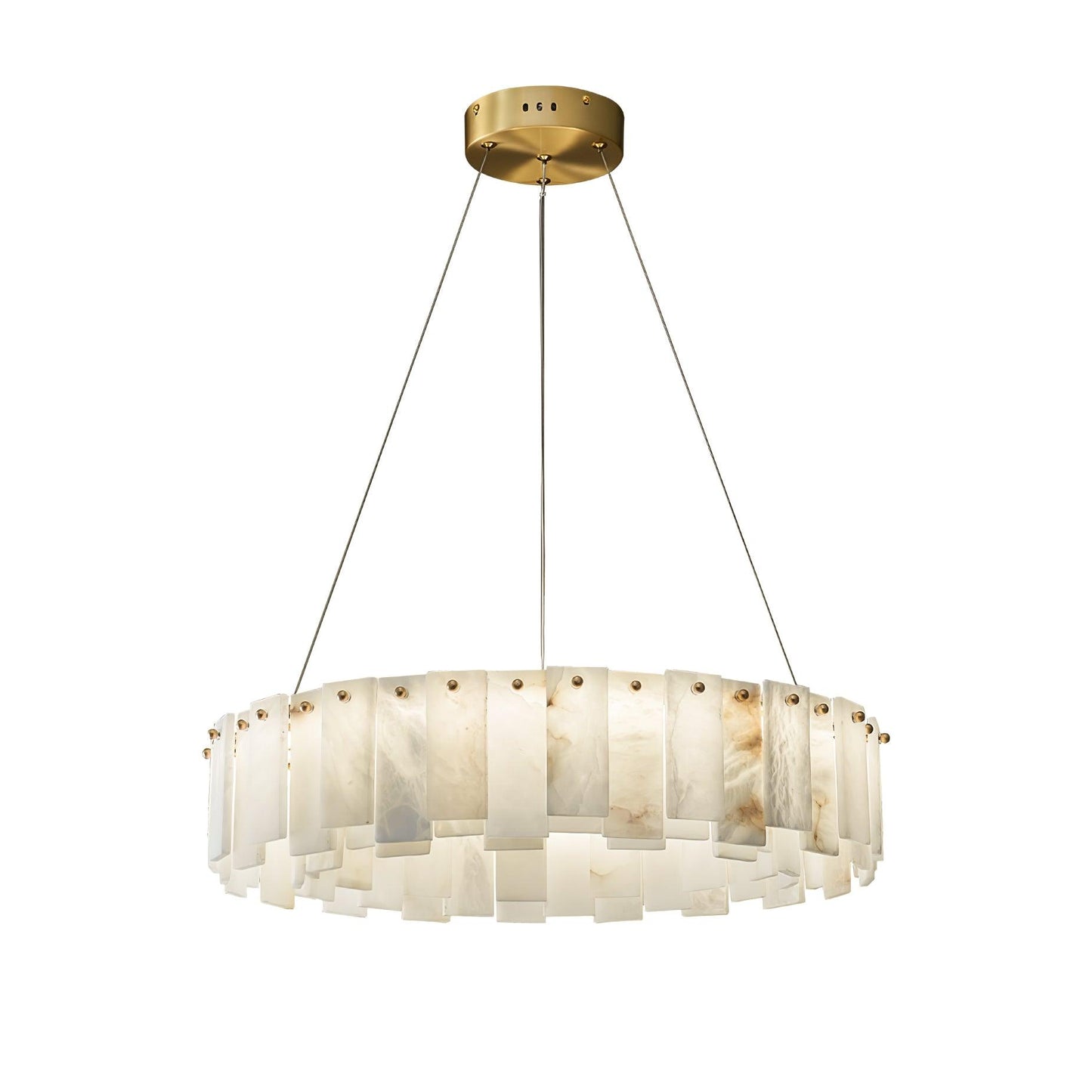 Celestial Alabaster Round Electrolier Chandelier