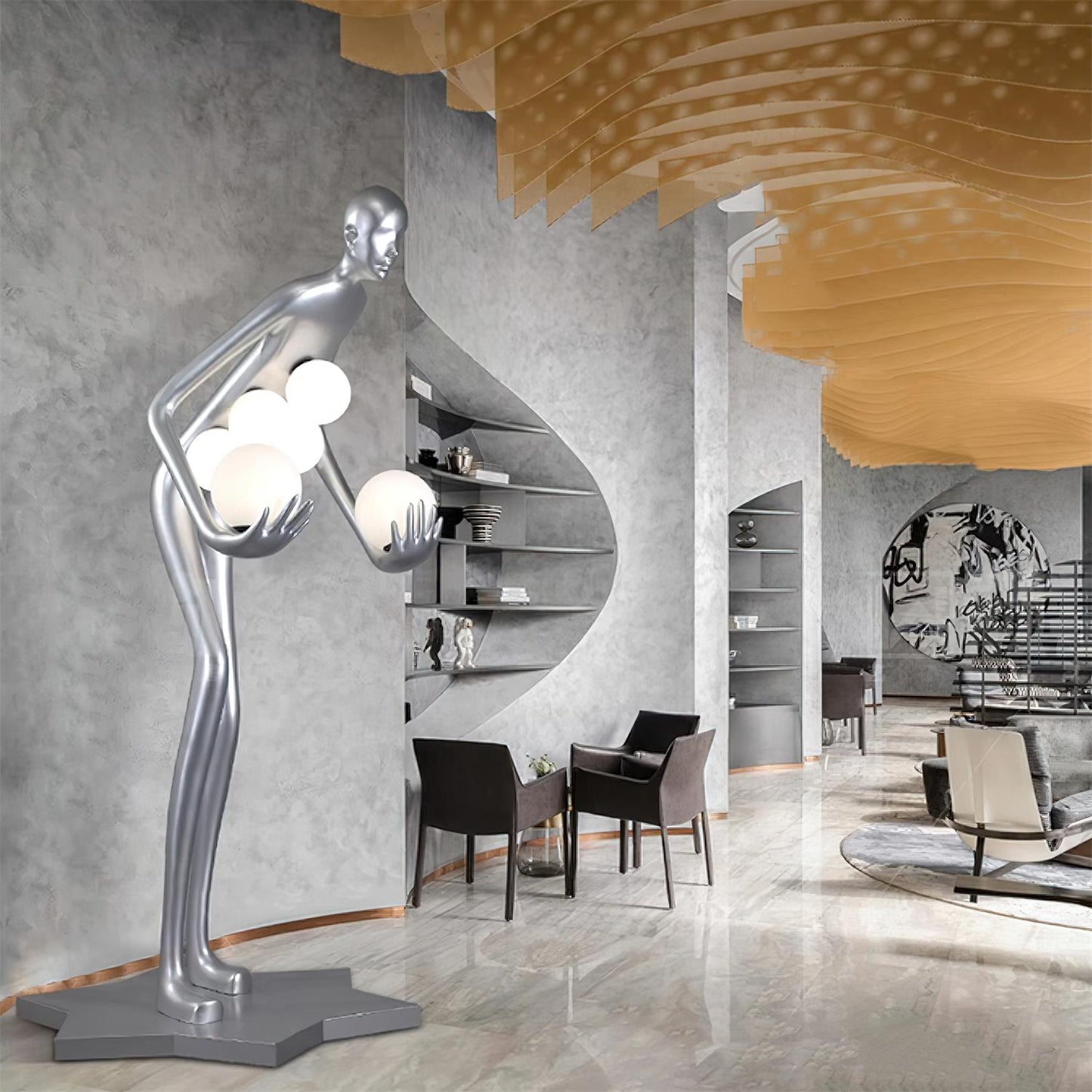 Celestial Guardian Sculpture Free-standing Lamp Floor Lamp