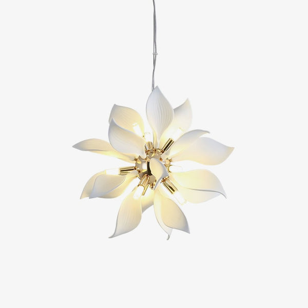 Ceramic Petals Blooming Crown Chandelier