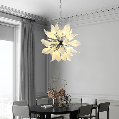 Ceramic Petals Blooming Crown Chandelier