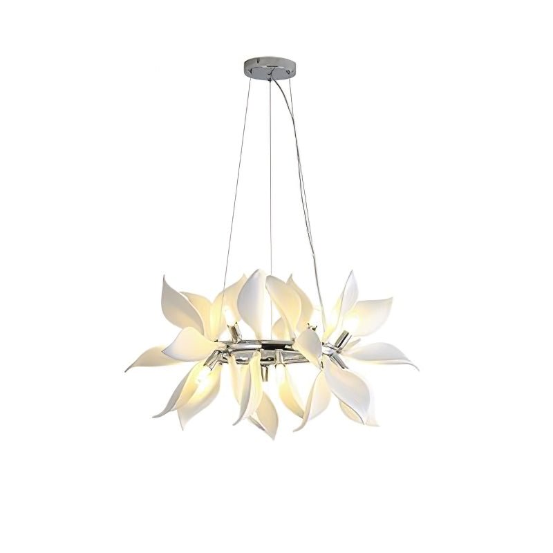 Ceramic Petals Blooming Crown Chandelier