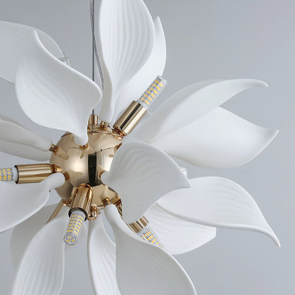 Ceramic Petals Blooming Crown Chandelier