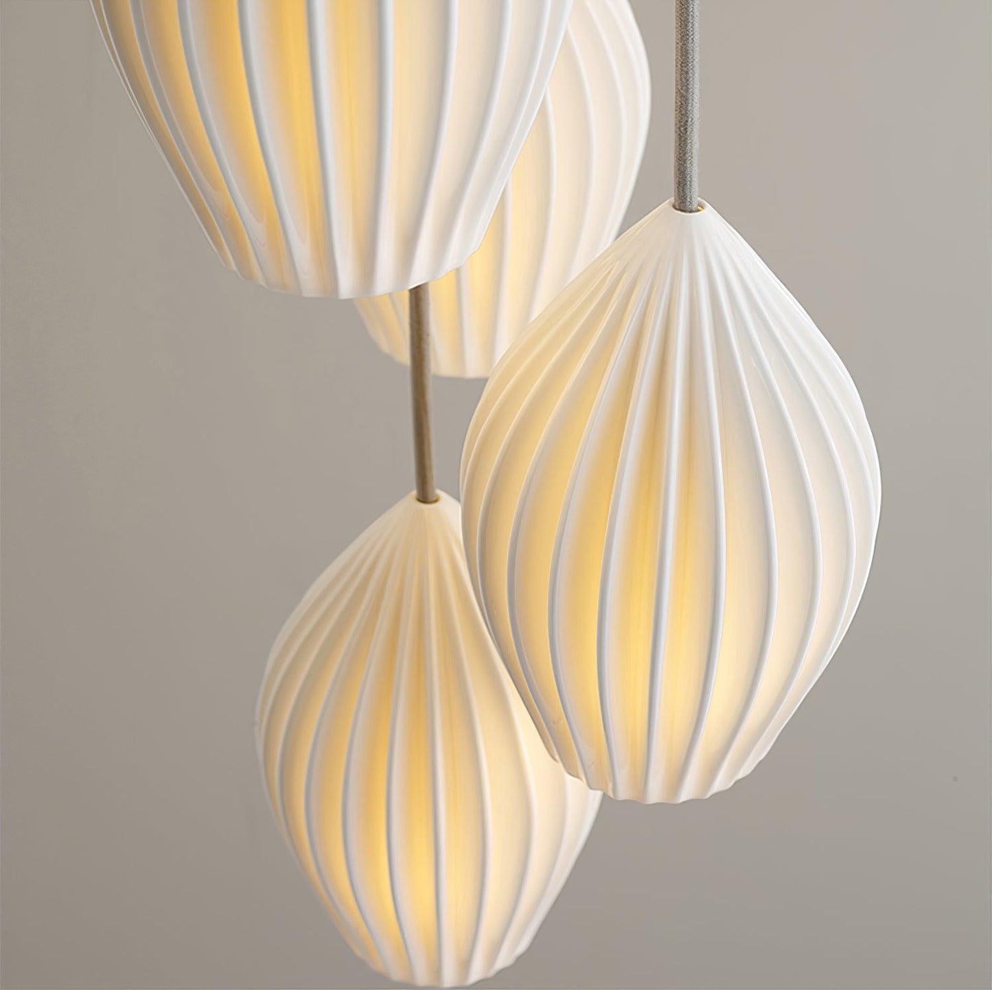 Ceramic Ribbed Ceiling light fitting Pendant Light