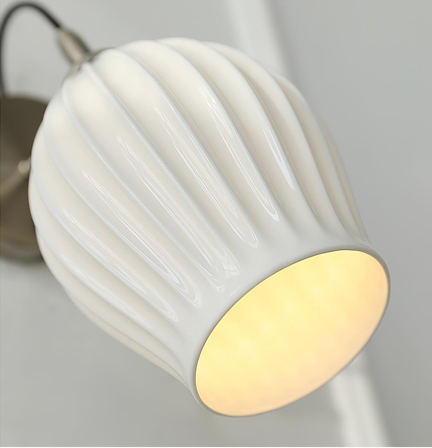 Ceramic Ribbed Lamp bracket Wall light