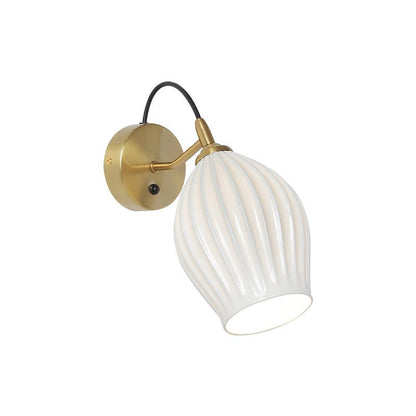 Ceramic Ribbed Lamp bracket Wall light