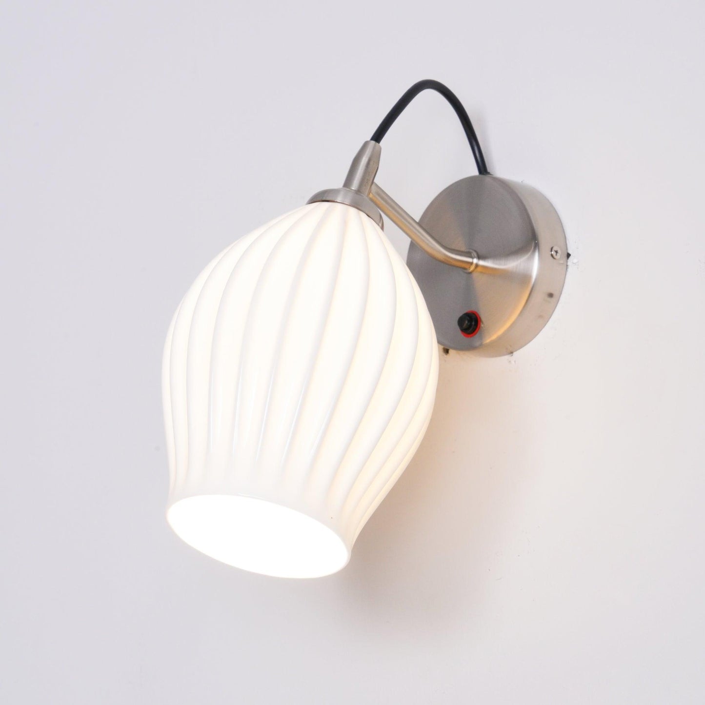 Ceramic Ribbed Lamp bracket Wall light