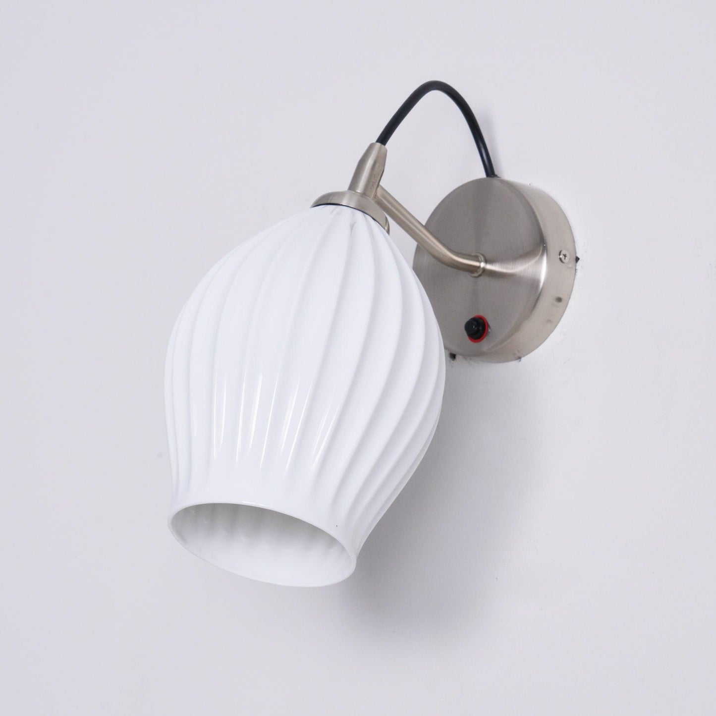 Ceramic Ribbed Lamp bracket Wall light