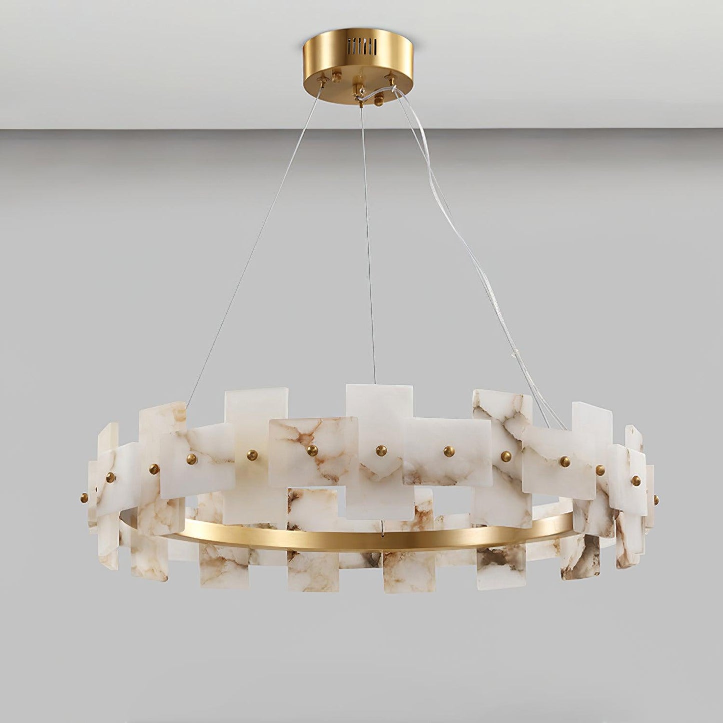 Alabaster Halo Candelabrum Chandelier