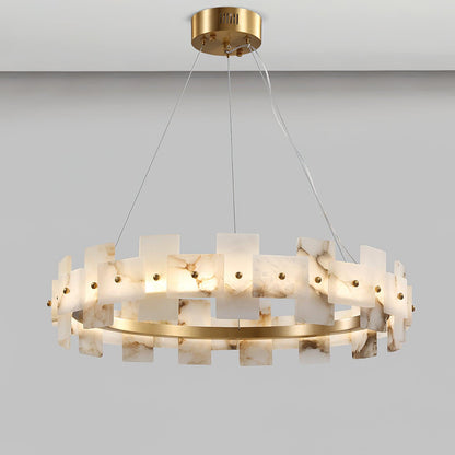 Alabaster Halo Candelabrum Chandelier