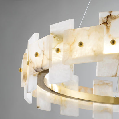 Alabaster Halo Candelabrum Chandelier