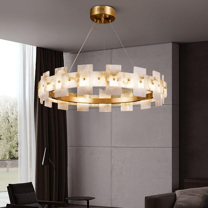 Alabaster Halo Candelabrum Chandelier