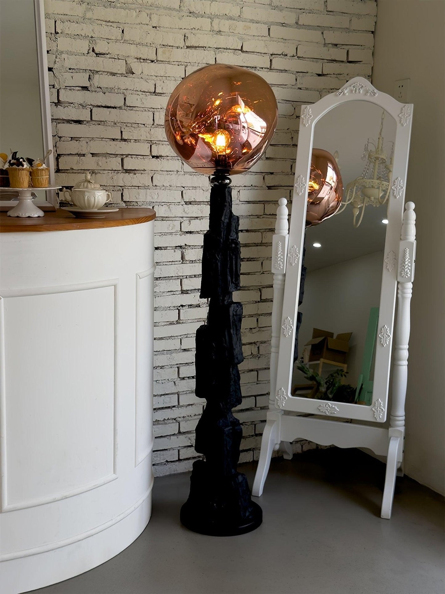 Charcoal Lava Standing Lamp Floor Lamp