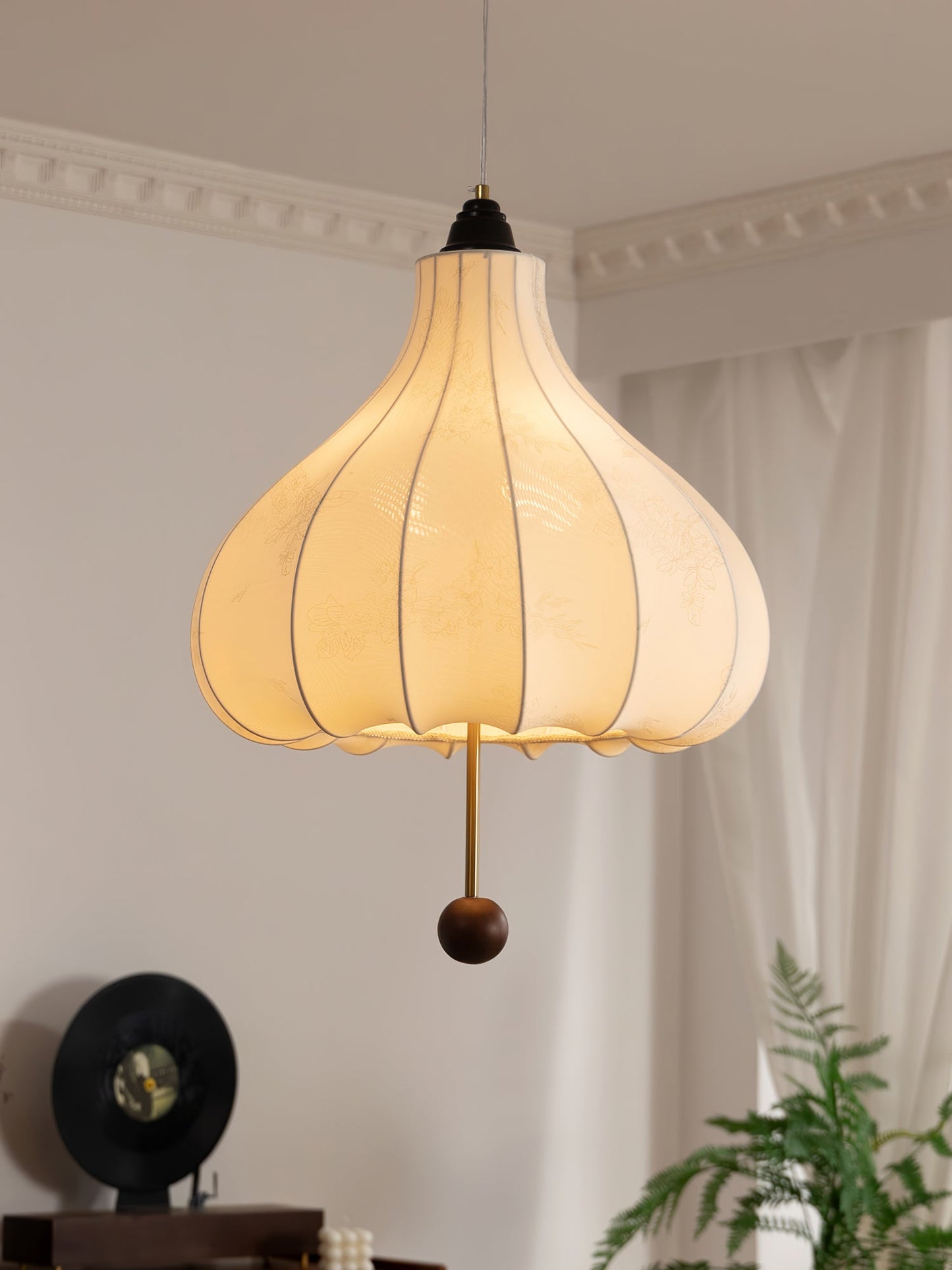 Chestnut Fabric Hanging light Pendant Light