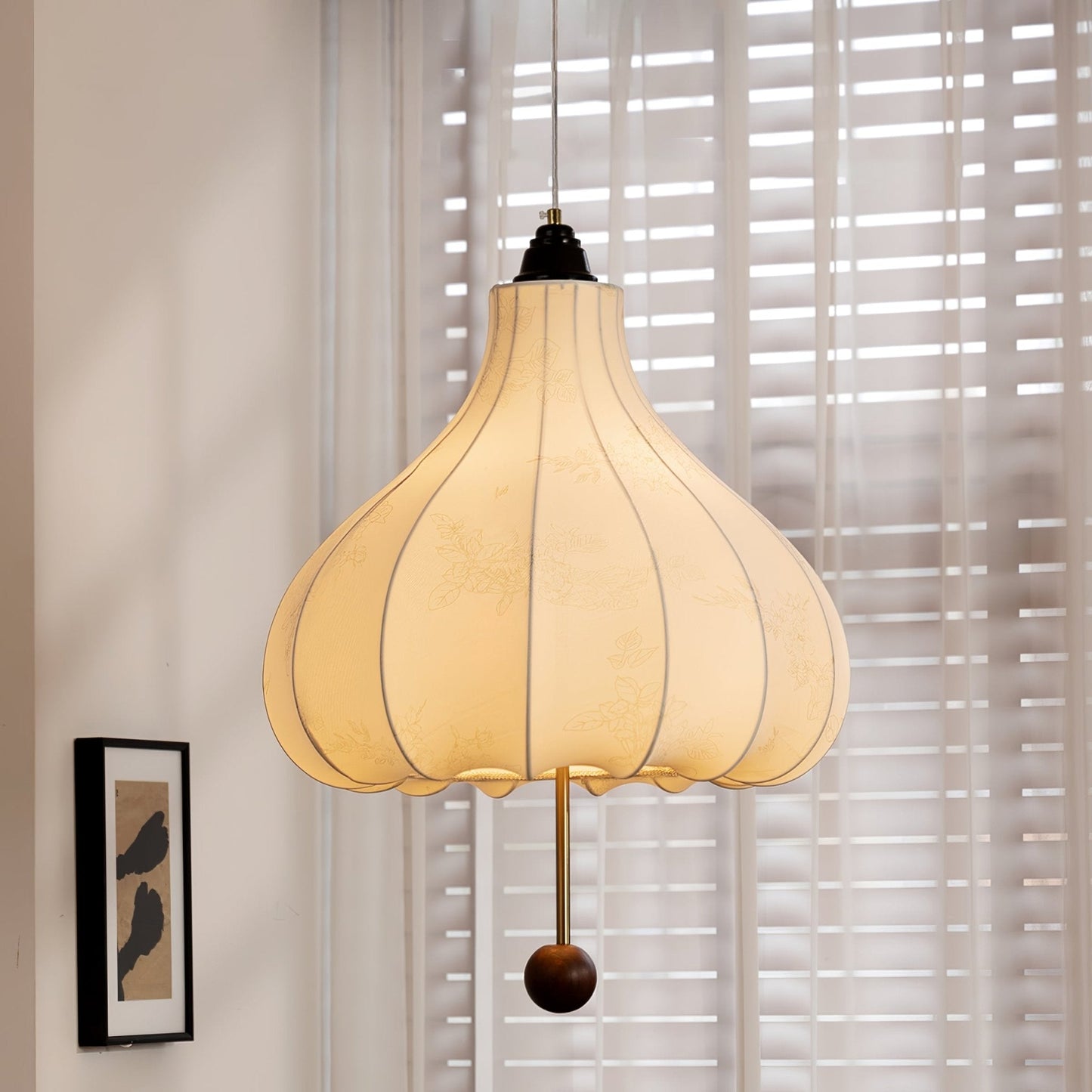 Chestnut Fabric Hanging light Pendant Light