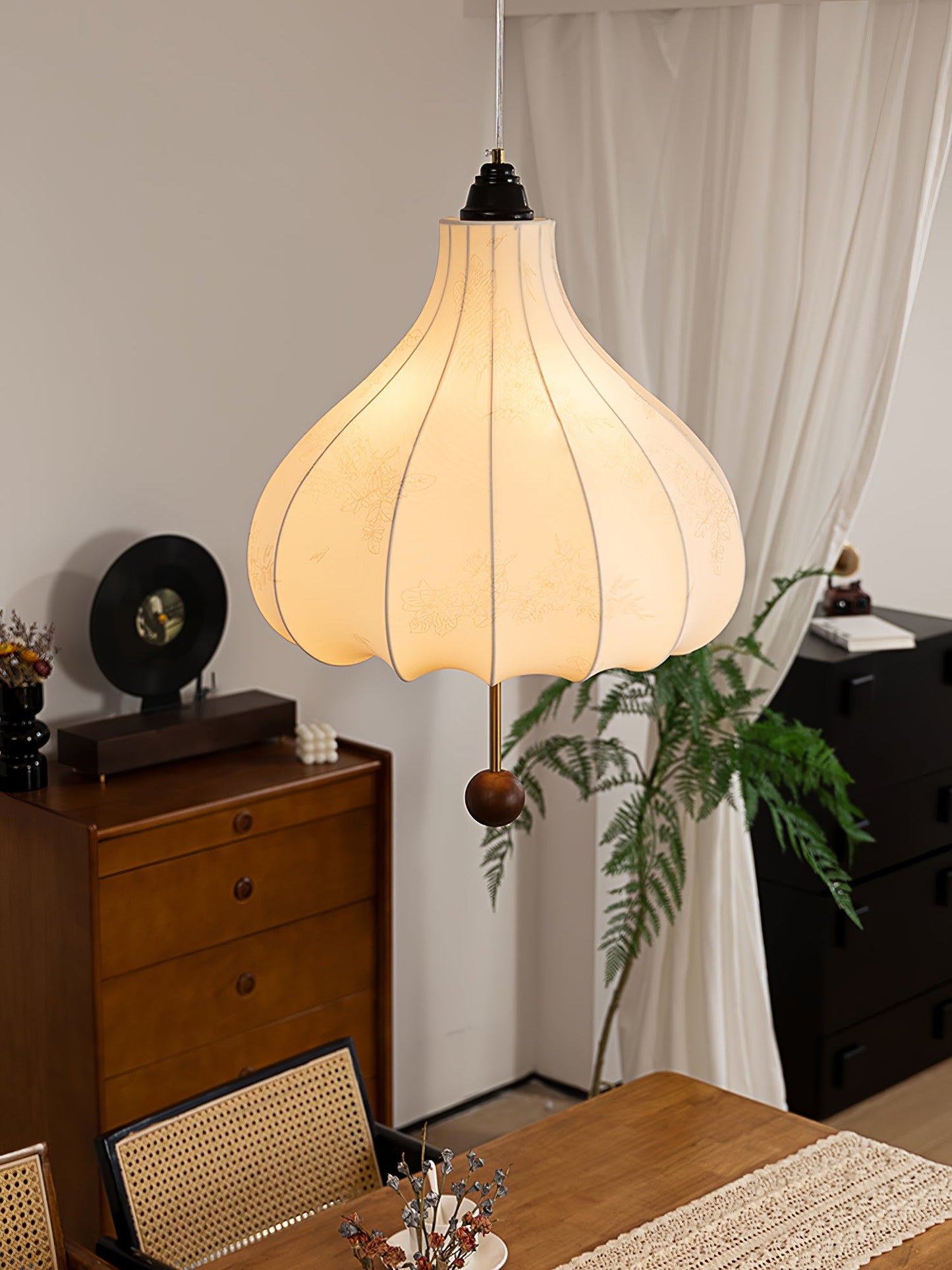 Chestnut Fabric Hanging light Pendant Light