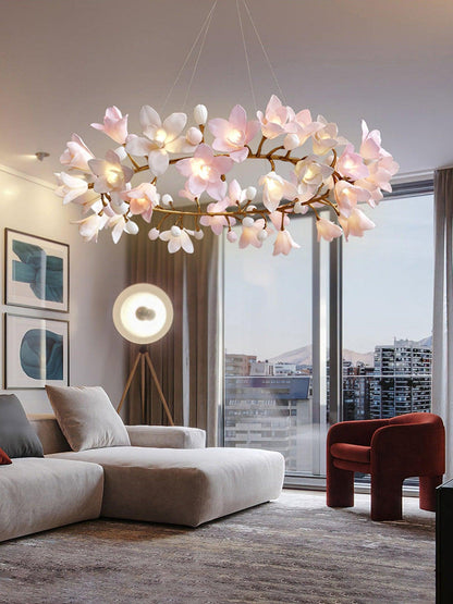 Circular Blossom Electrolier Chandelier