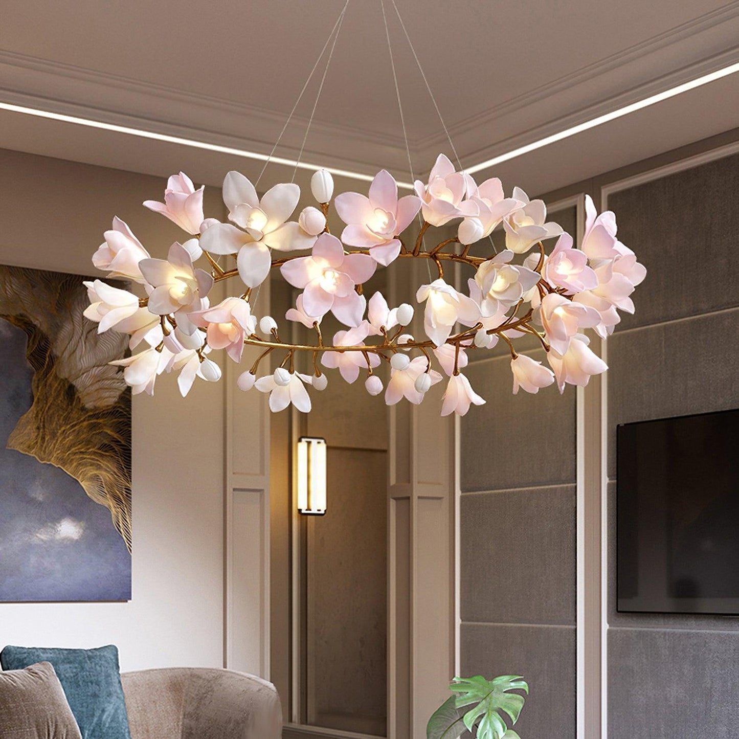 Circular Blossom Electrolier Chandelier