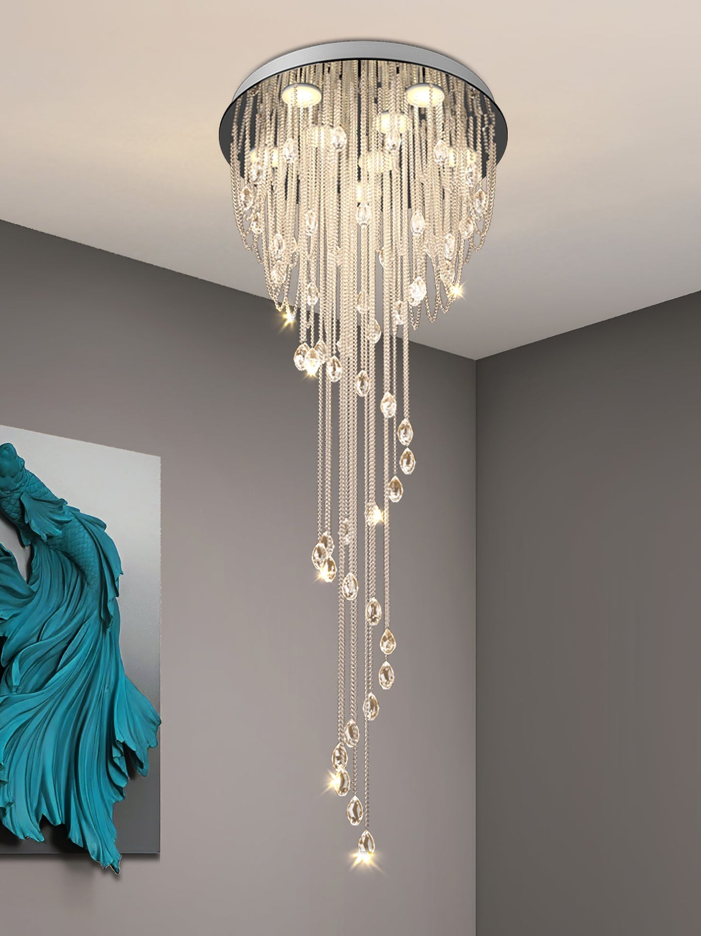 Classic Symphony Spiral Crown Chandelier