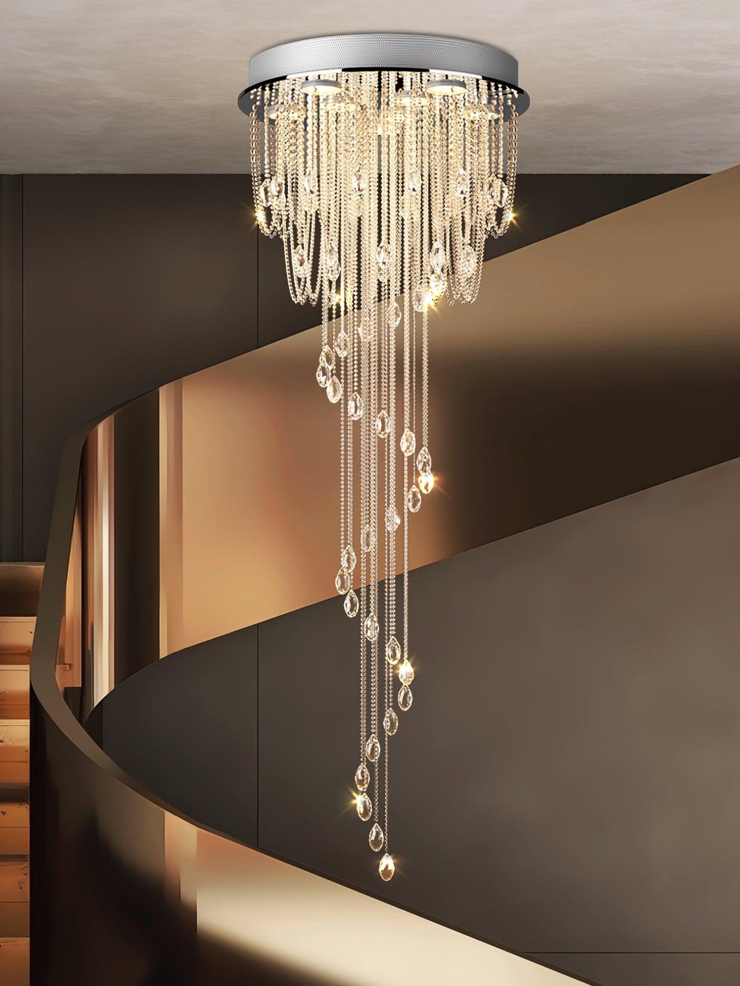 Classic Symphony Spiral Crown Chandelier