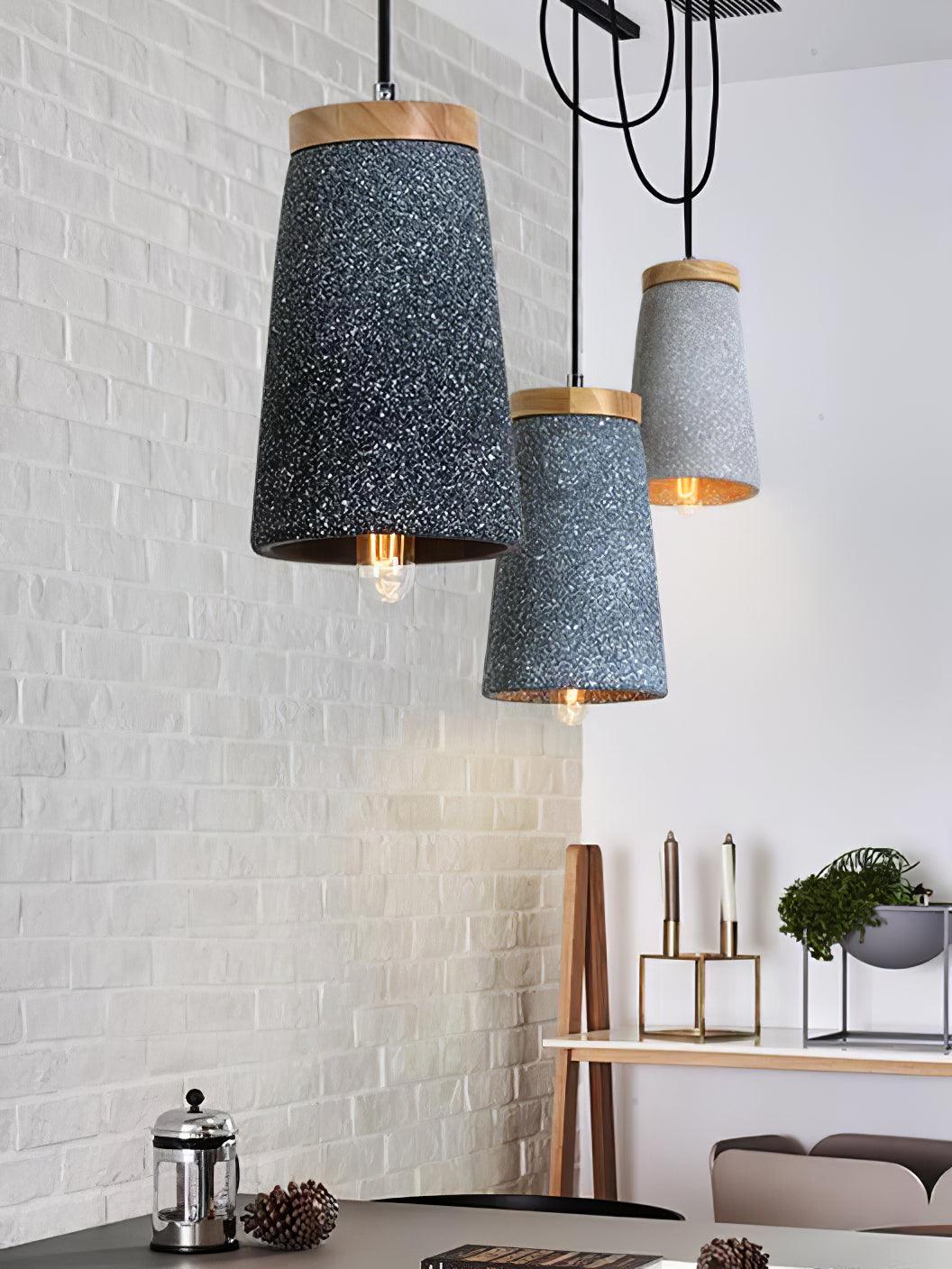 Coburg Wood Cement Hanging light Pendant Light