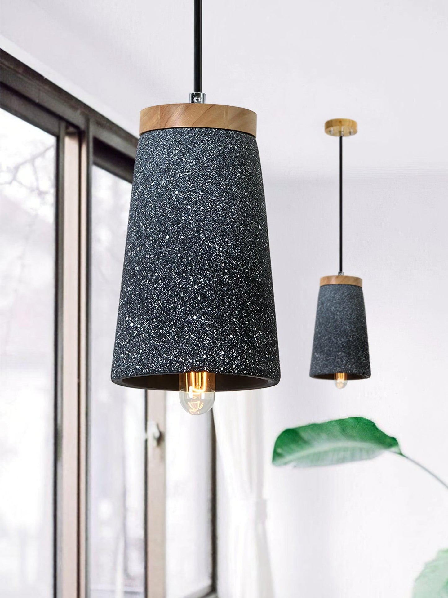 Coburg Wood Cement Hanging light Pendant Light