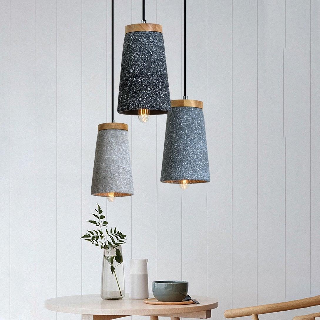 Coburg Wood Cement Hanging light Pendant Light