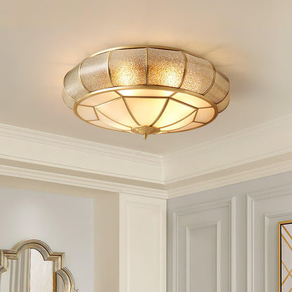 Colonial Glass Drum Ceiling light Ceiling Light