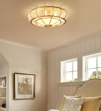 Colonial Glass Drum Ceiling light Ceiling Light