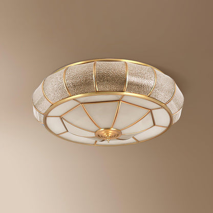 Colonial Glass Drum Ceiling light Ceiling Light