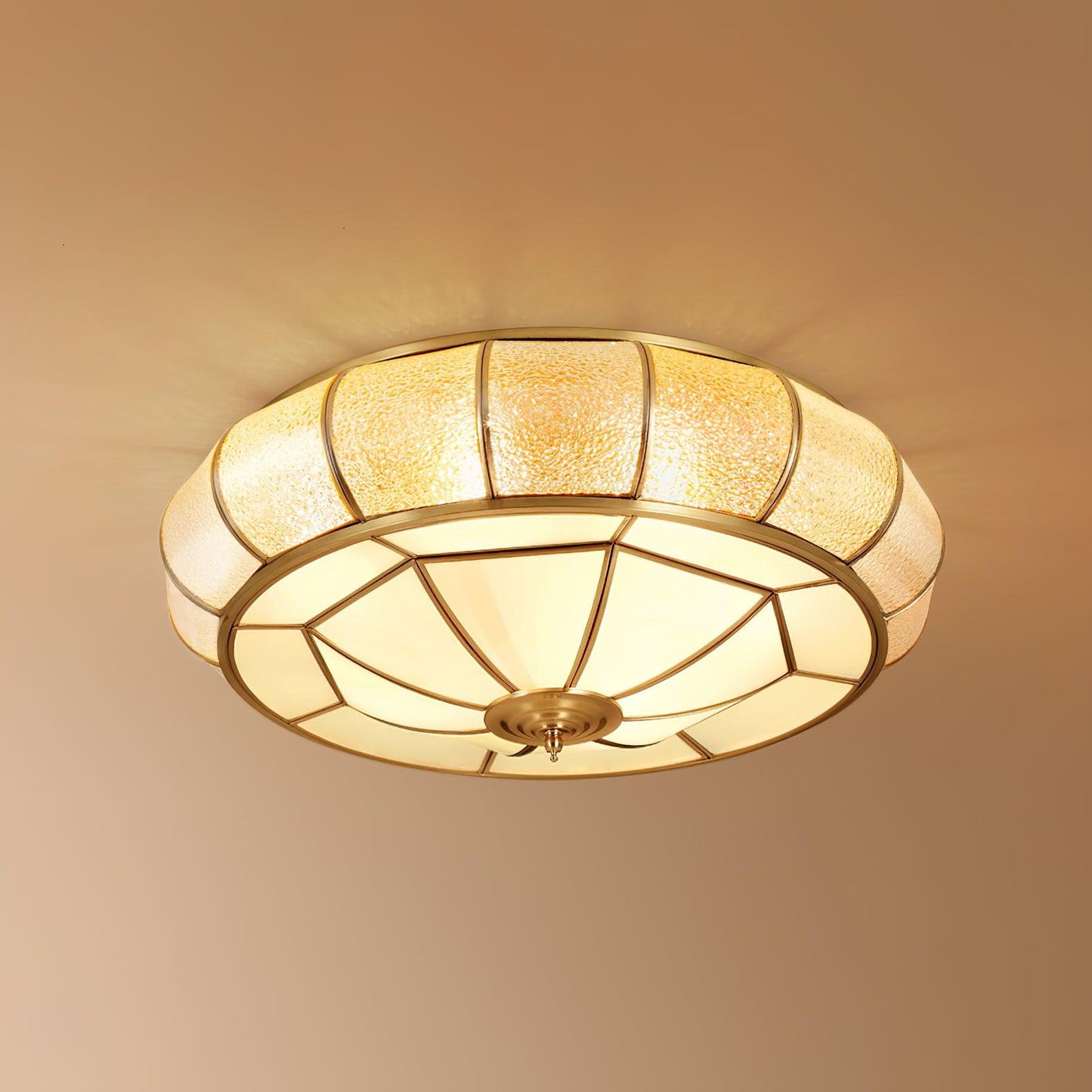 Colonial Glass Drum Ceiling light Ceiling Light