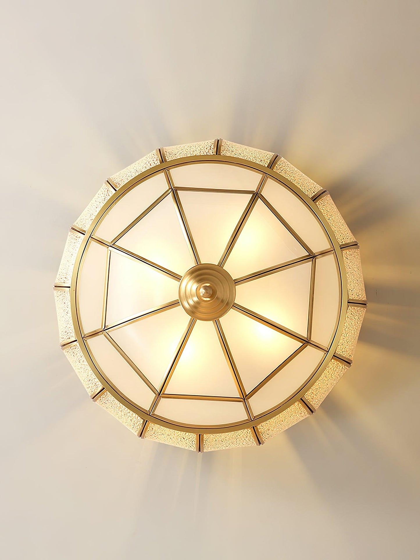 Colonial Glass Drum Ceiling light Ceiling Light