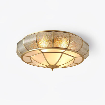 Colonial Glass Drum Ceiling light Ceiling Light