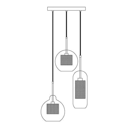 Combined Chiswick Glass Hanging light Pendant Light