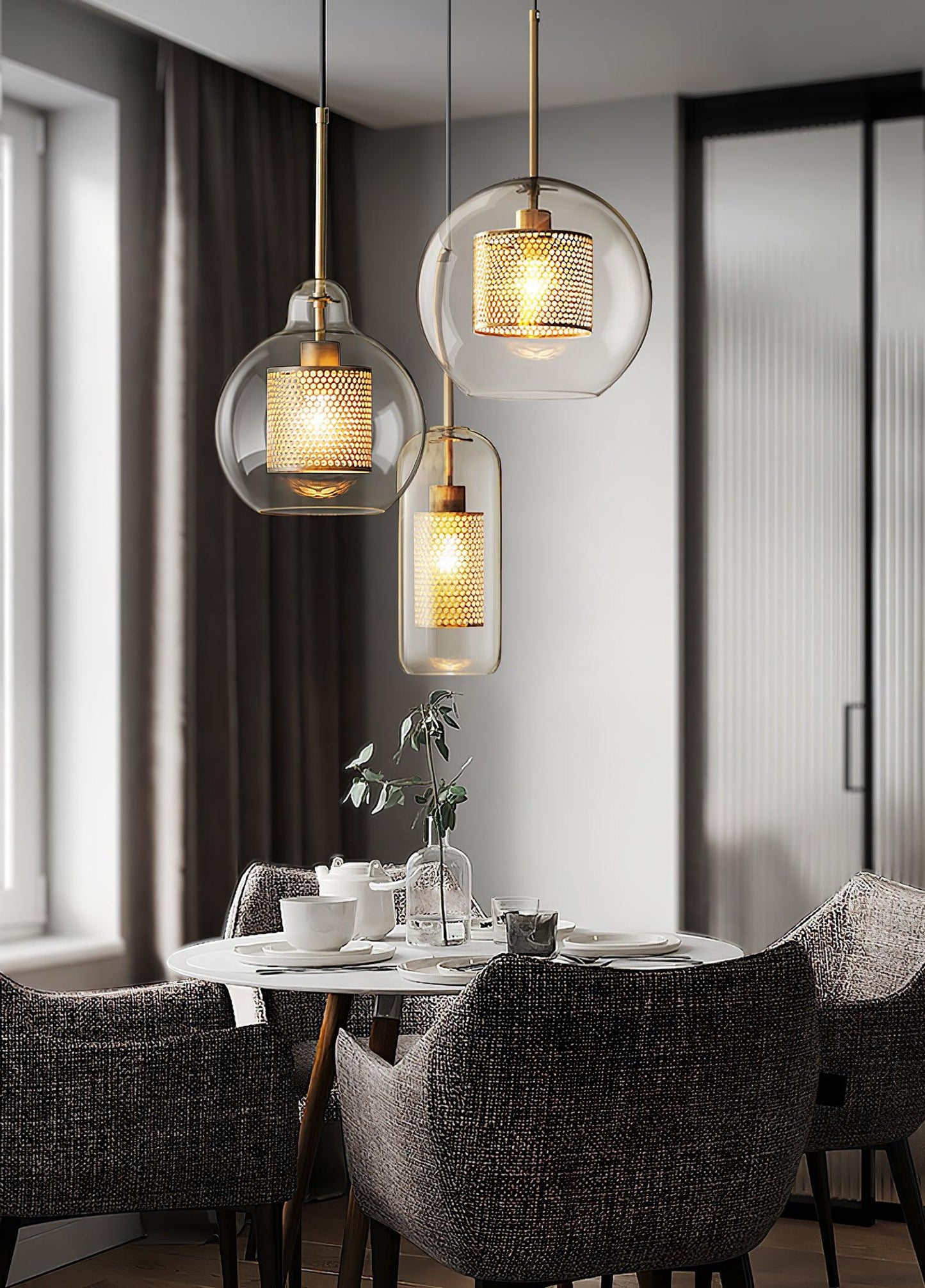 Combined Chiswick Glass Hanging light Pendant Light