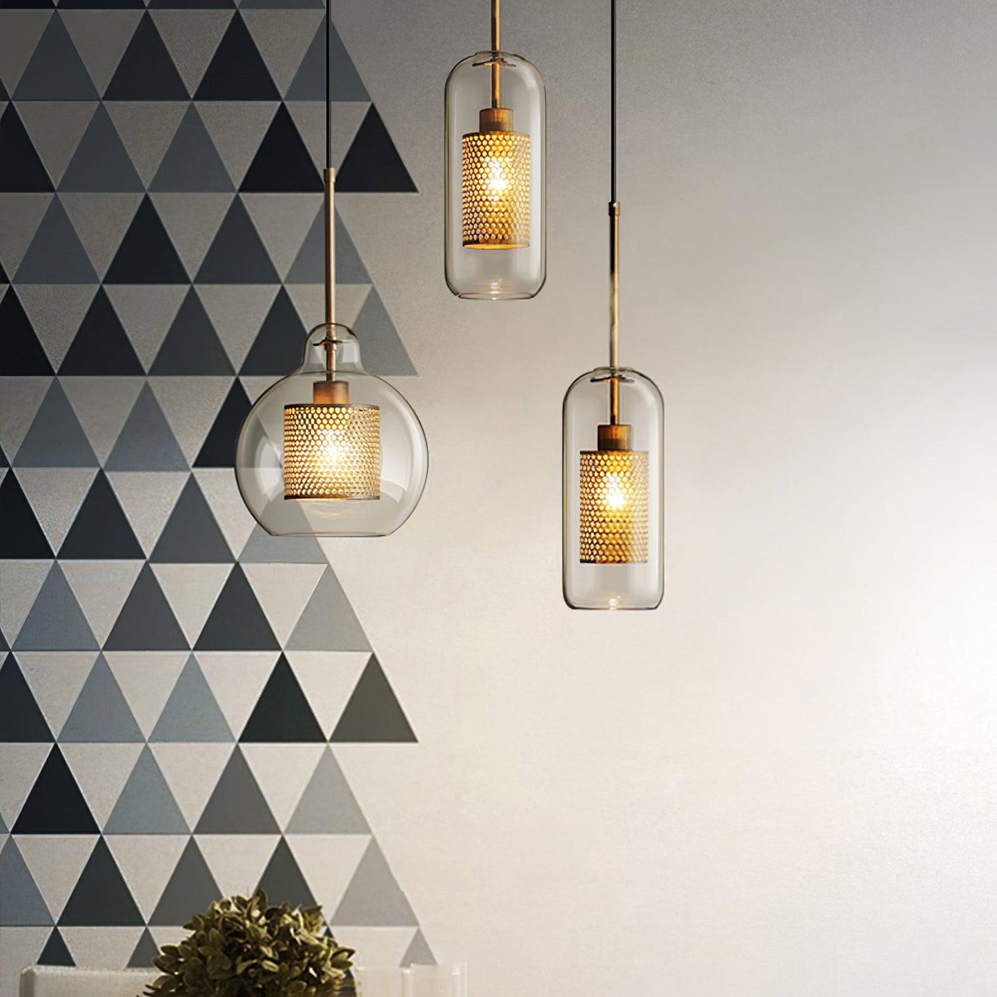 Combined Chiswick Glass Hanging light Pendant Light