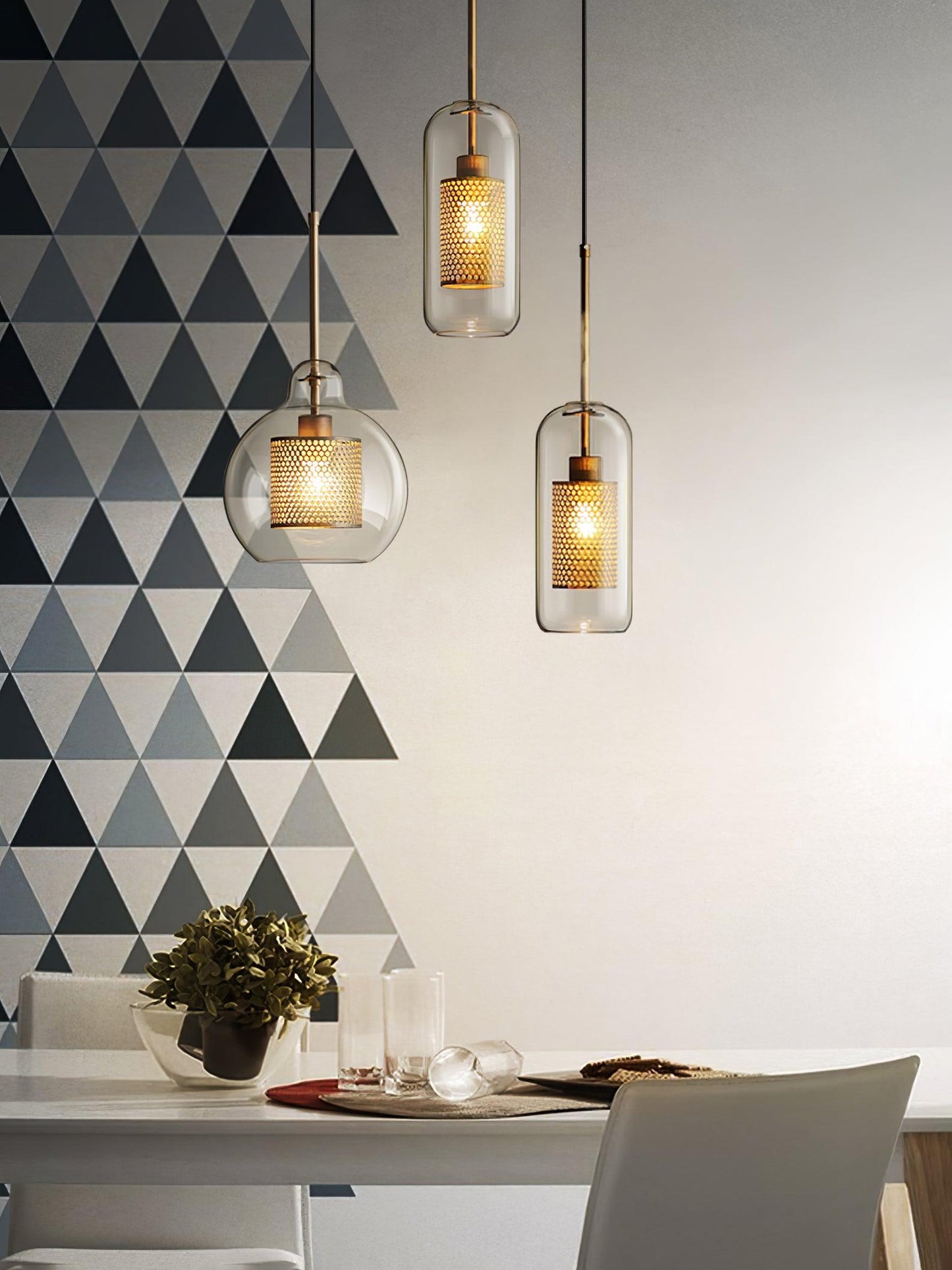 Combined Chiswick Glass Hanging light Pendant Light