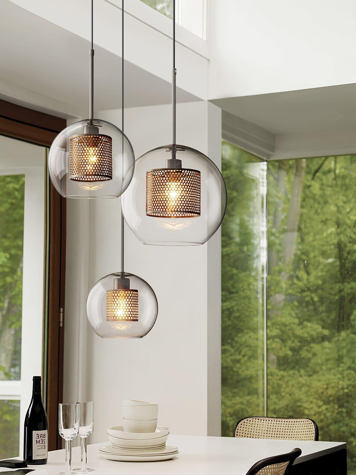 Combined Chiswick Glass Hanging light Pendant Light