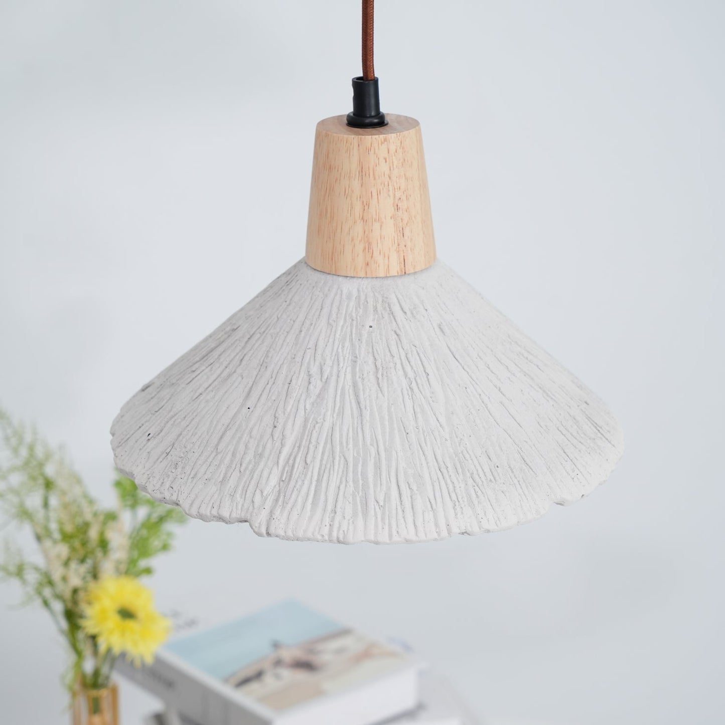 Concrete Pleated Drop light Pendant Lamp