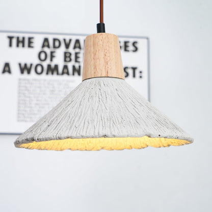 Concrete Pleated Drop light Pendant Lamp