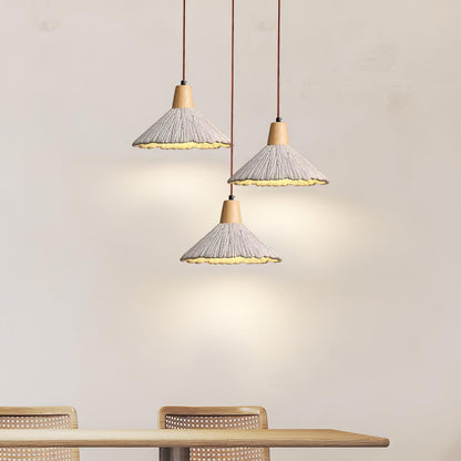 Concrete Pleated Drop light Pendant Lamp