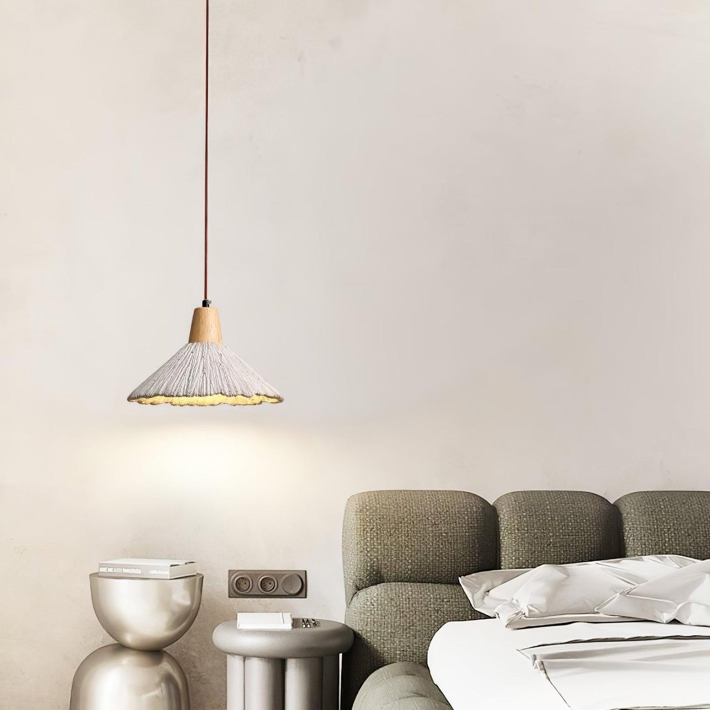 Concrete Pleated Drop light Pendant Lamp