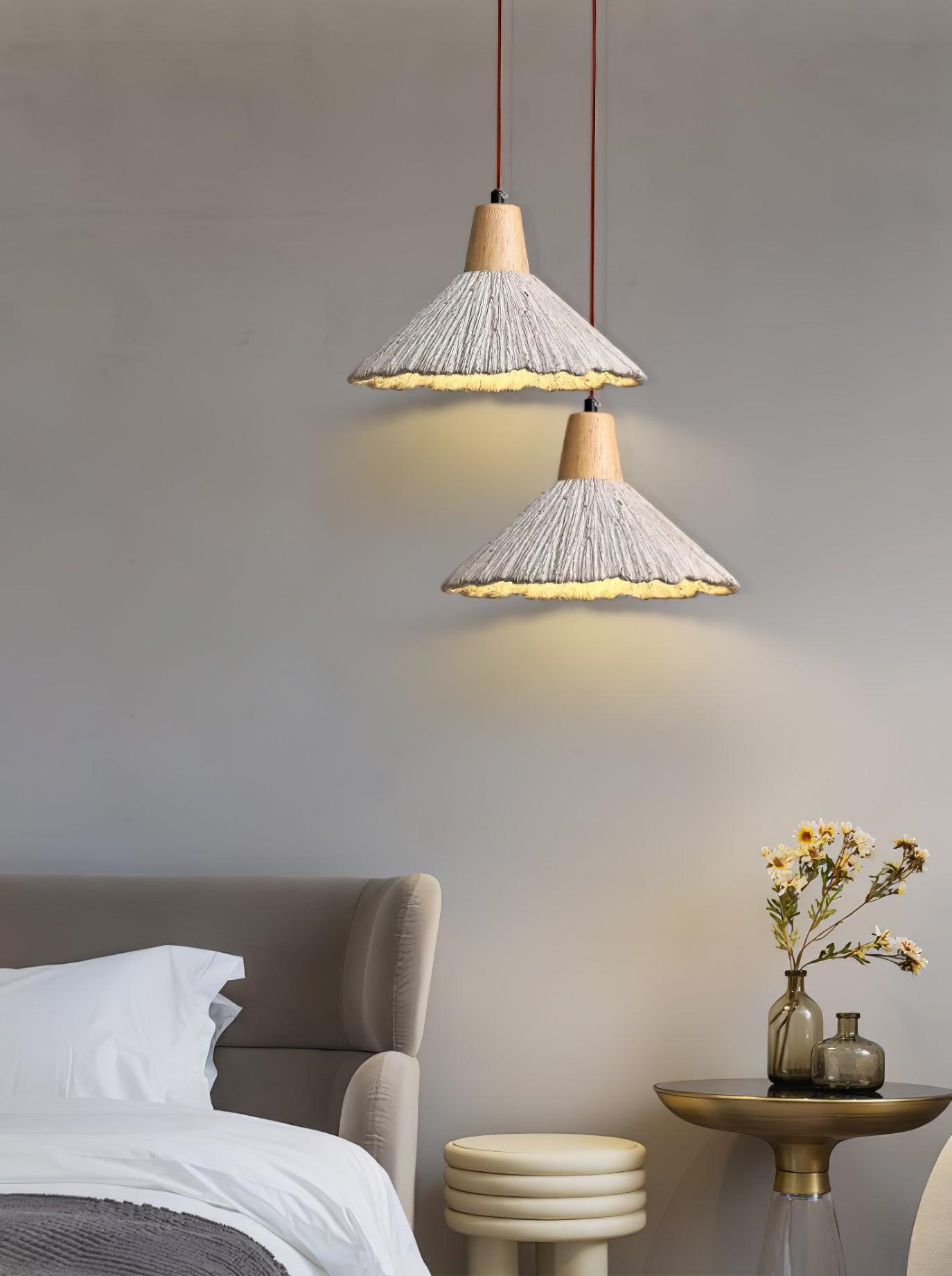 Concrete Pleated Drop light Pendant Lamp