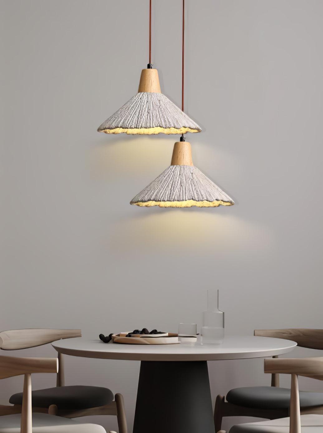 Concrete Pleated Drop light Pendant Lamp