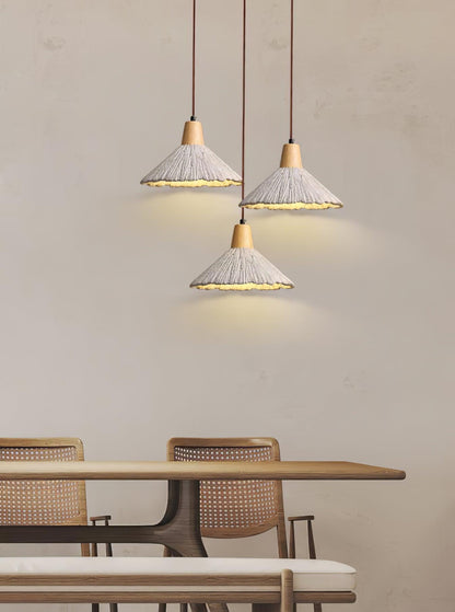 Concrete Pleated Drop light Pendant Lamp