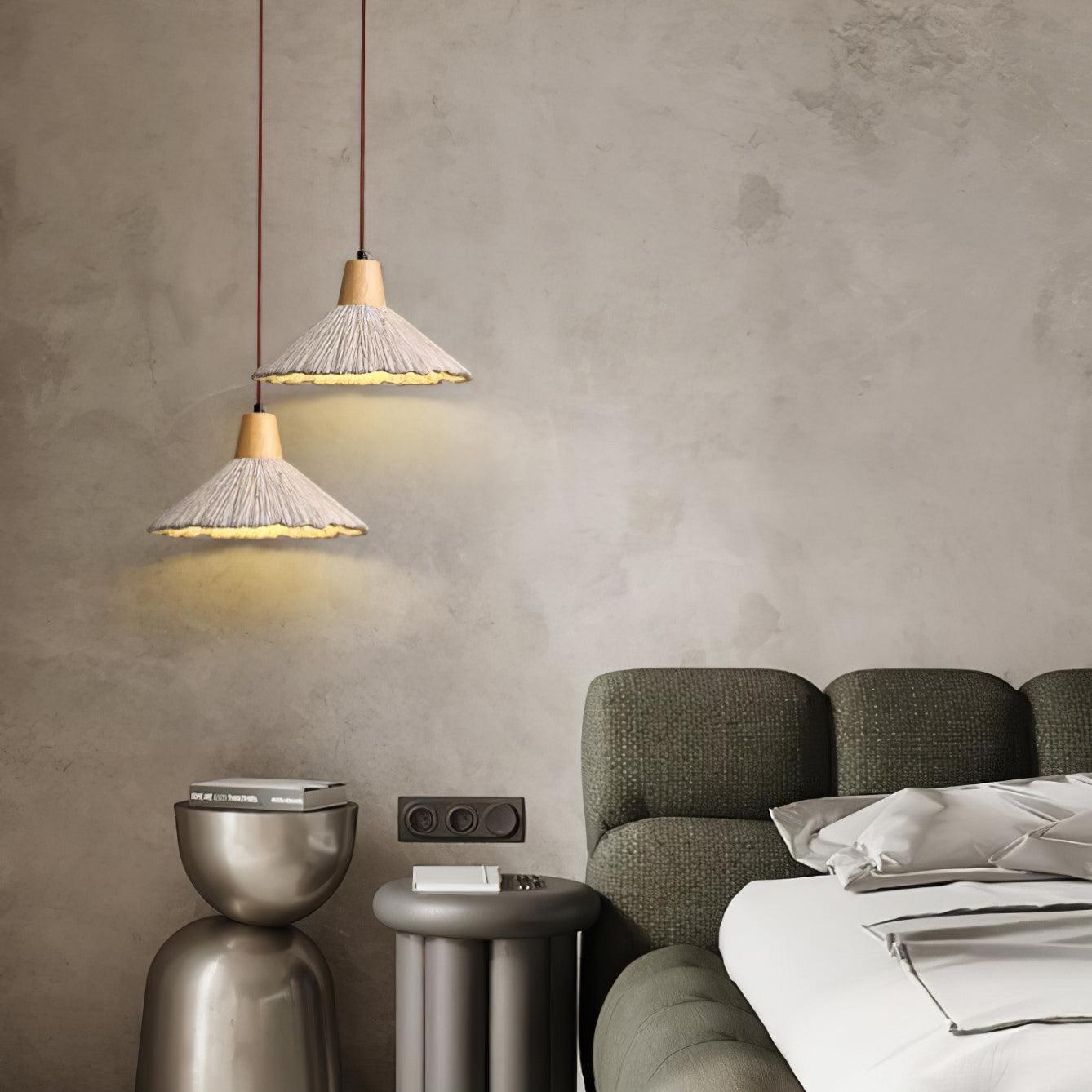 Concrete Pleated Drop light Pendant Lamp