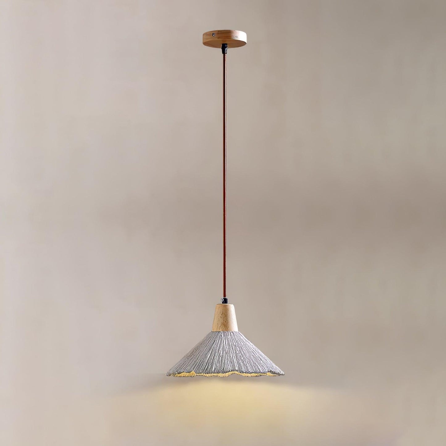 Concrete Pleated Drop light Pendant Lamp