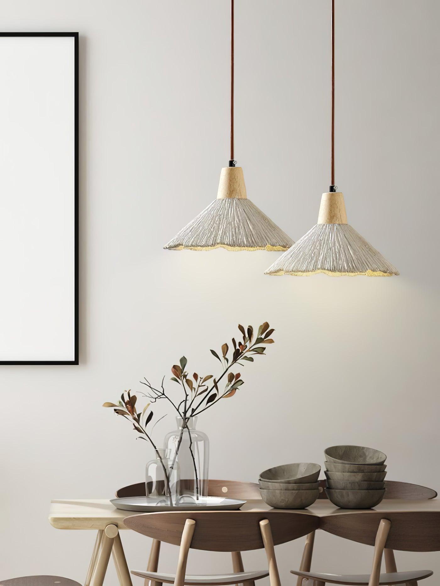 Concrete Pleated Drop light Pendant Lamp