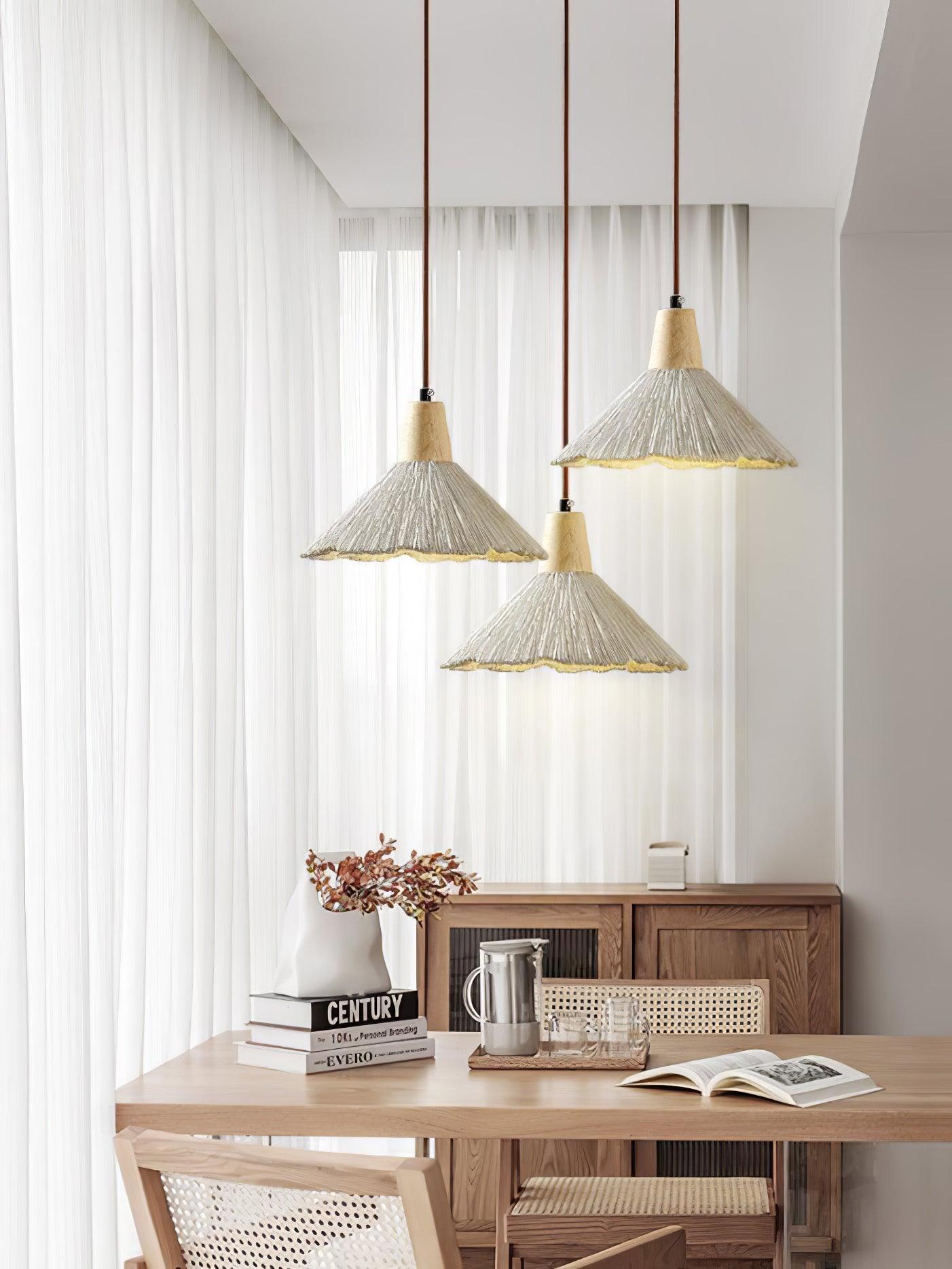 Concrete Pleated Drop light Pendant Lamp